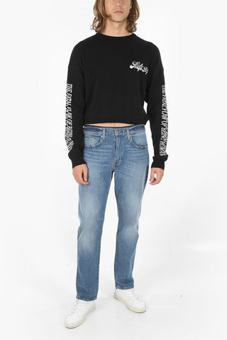 Crewneck PORTRAIT Sweater with THE FATAL FLAW OF BEING HUMAN Embroidery
