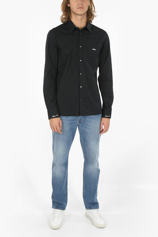 Classic Collar Popeline Shirt with Breast Pocket