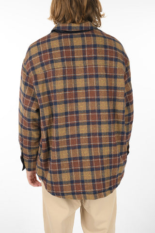 MADE & CRAFTED Flanel Cotton Quilted Overshirt in Buffalo Check Motif