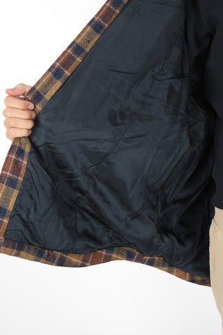 MADE & CRAFTED Flanel Cotton Quilted Overshirt in Buffalo Check Motif