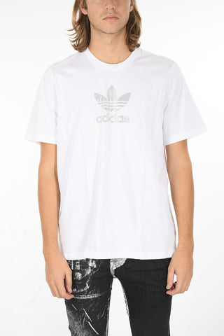 T-shirt TREF con Logo in Strass