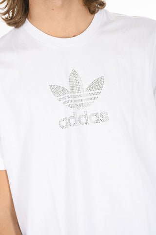 T-shirt TREF con Logo in Strass