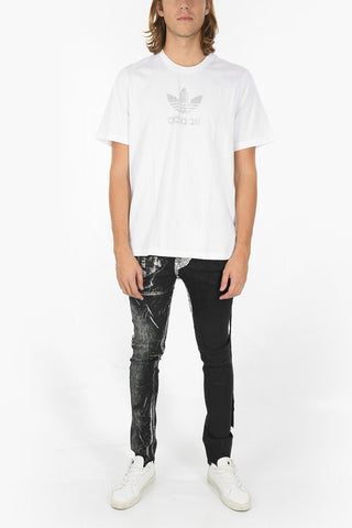 T-shirt TREF con Logo in Strass