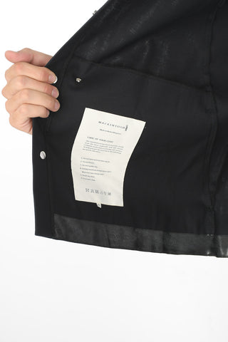 Overshirt con Bande Laterali Logate e Bottoni Automatici