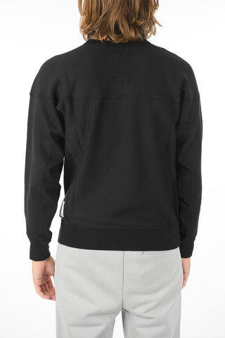 brushed cotton crew-neck sweatshirt