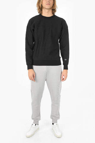 brushed cotton crew-neck sweatshirt