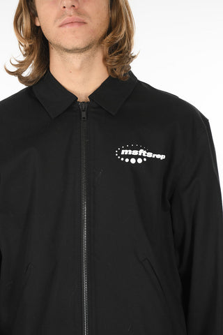 Denim Workwear Overshirt with Zip Closure