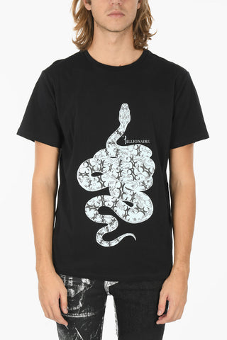 snake printed crew-neck t-shirt