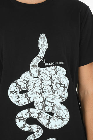 snake printed crew-neck t-shirt