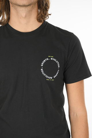 T-shirt Girocollo EVOLUTION Con Ricamo Frontale