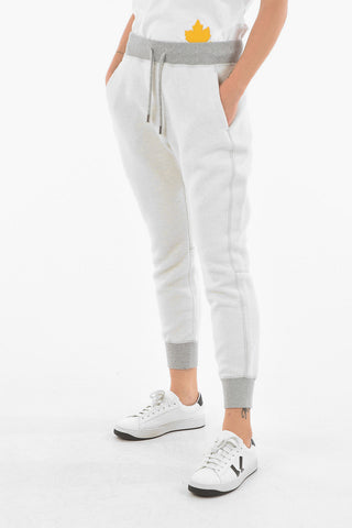 Fleece CERESIO9 Joggers with Embroidered Logo