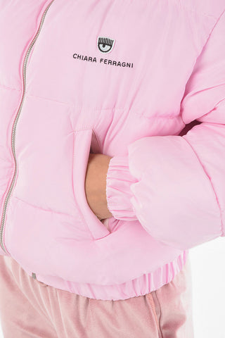 Bomber Imbottito Full zip con Logo Ricamato
