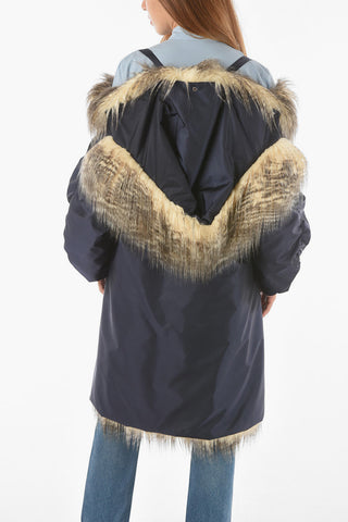 Hooded Jacked With Faux Fur Lining