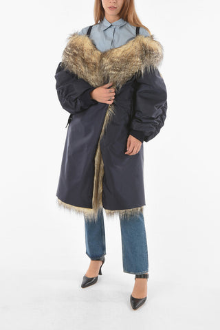 Hooded Jacked With Faux Fur Lining