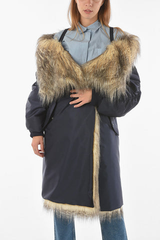 Hooded Jacked With Faux Fur Lining