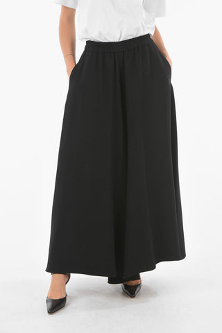 Pantaloni Palazzo Con Vita Elasicizzata