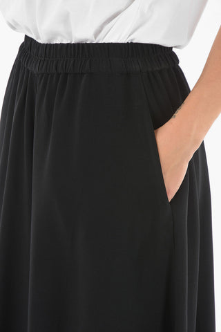 Pantaloni Palazzo Con Vita Elasicizzata