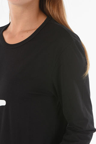  MM1 Contrasting Printed Long Sleeve Maxi T-shirt 
