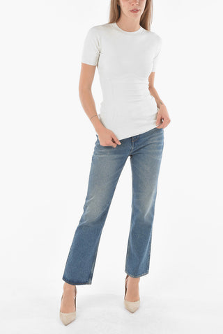 Crew Neck Stretch Fabric Super Slim Fit T-Shirt
