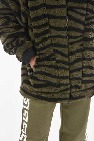 X ADIDAS Giacca in Felpa Full zip con Motivo Zebrato
