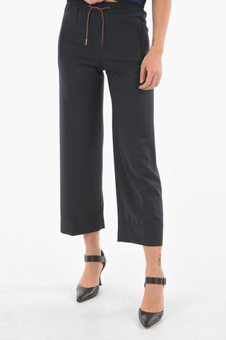 Wool Blend TIDLE Pants With Drawstring