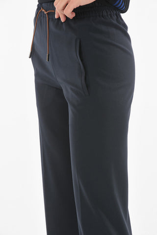 Wool Blend TIDLE Pants With Drawstring