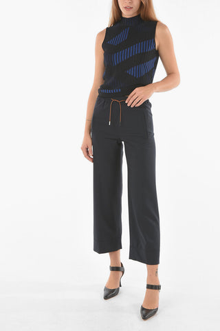 Wool Blend TIDLE Pants With Drawstring