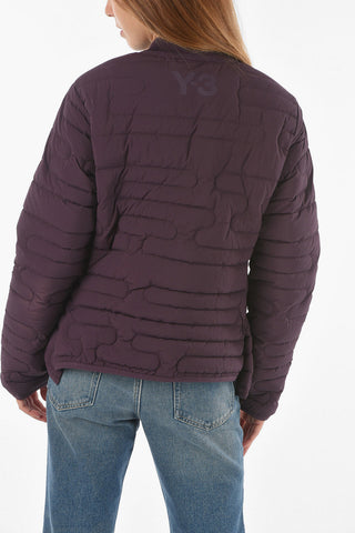 Quilted CLOU Zip-up Puffer with Ribbed Hems