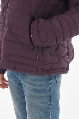 Quilted CLOU Zip-up Puffer with Ribbed Hems