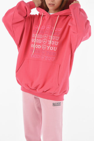 Embroidered GOOD FOR YOU Cotton Oversized Hoodie