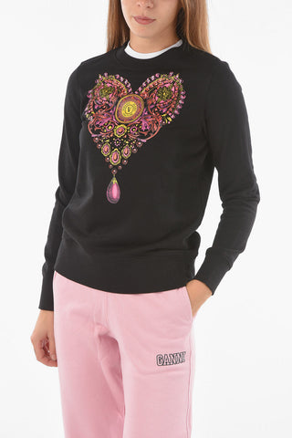 COUTURE Crew Neck VALENTINE Printed Sweatshirt