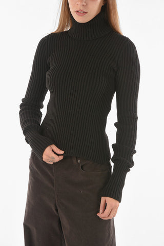 Maglia a Collo Alto in Misto Lana