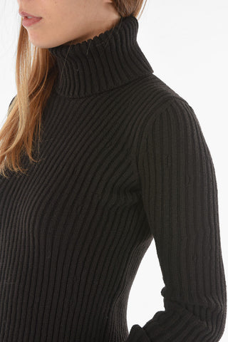 Maglia a Collo Alto in Misto Lana