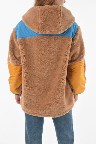 Padded MARLEE Hooded  Teddy Jacket with Maxi Front Pocket