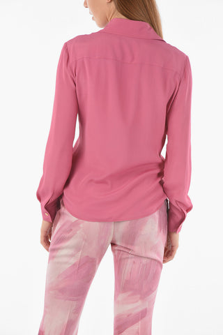 BOUTIQUE Silk Blend Shirt with Double Breast Pocket