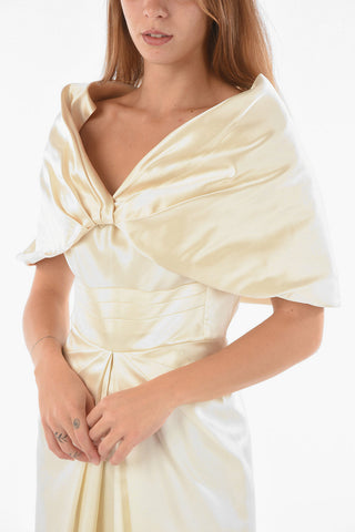 Satin Silk Stole with Button