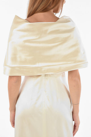 Satin Silk Stole with Button