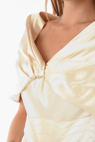 Satin Silk Stole with Button