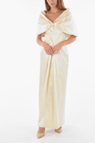 Satin Silk Stole with Button