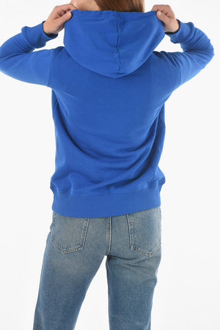 COUTURE Lamè Printed Logo Fleece Cotton Hoodie