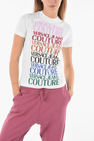 COUTURE T-Shirt Girocollo MULTI LOGO con Stampa