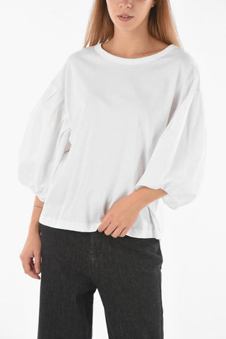 SEE BY Crewneck T-shirt with Balloon Sleeves