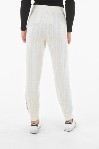 LOVE Lurex Logo Aran Joggers