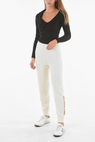 LOVE Lurex Logo Aran Joggers
