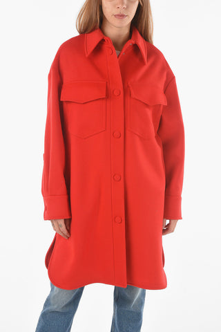 Wool KERRY Coat with Double Breast Pocket