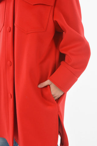 Wool KERRY Coat with Double Breast Pocket