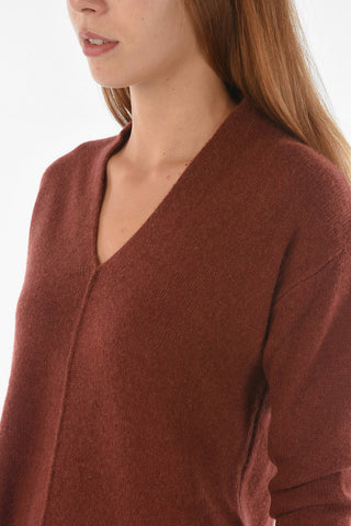V Neck Cashmere Maxi Pullover
