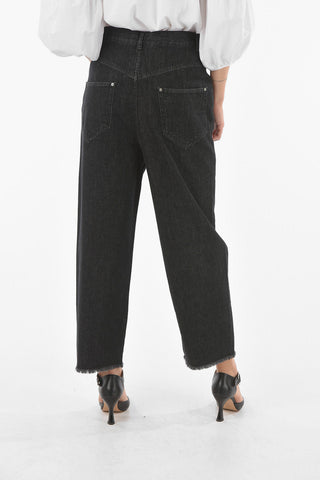 Jeans Baggy DILALI Crop Taglio Vivo