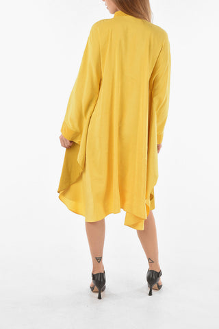 Linen Silk ANAGRAM Tunic Dress with Embroidered Logo
