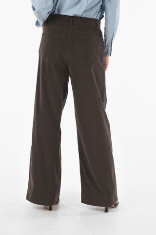 Pantaloni 5 Tasche In Velluto A Costine 